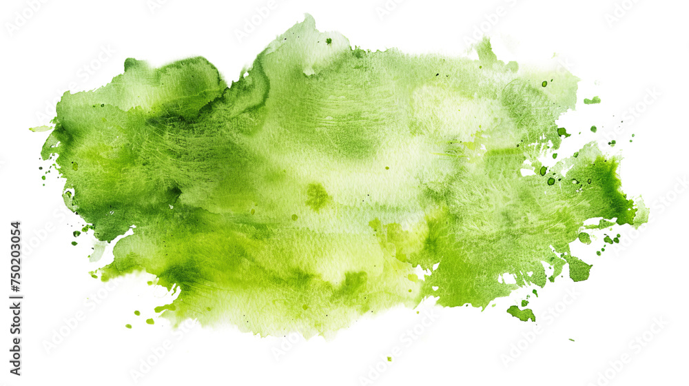 A refreshing splash of green watercolor adding an artistic and vibrant touch to any design or project