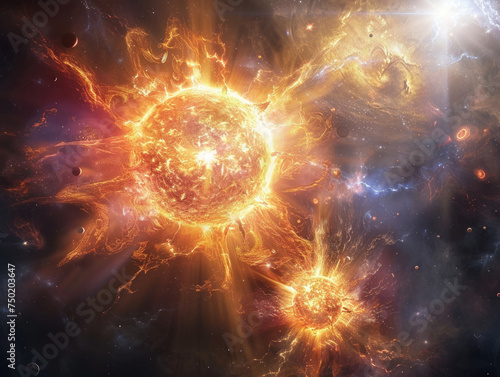 il ciclo di vita di una stella, dalla sua formazione fino alla sua fine come supernova o nana bianca photo