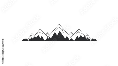 mountain pics black and white vector illustration isolated transparent background, logo, cut out or cutout t-shirt print design, poster, baby products, packaging design