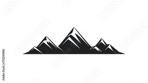 mountain pics black and white vector illustration isolated transparent background  logo  cut out or cutout t-shirt print design  poster  baby products  packaging design