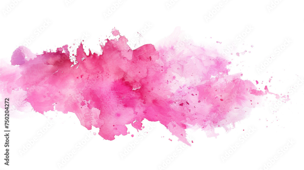 Spreading pink watercolor on white paper showing flow and artistic expression in fluid form