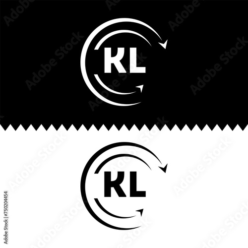KL letter logo minimal unique and simple logo design, KL creative modern monogram logo style 