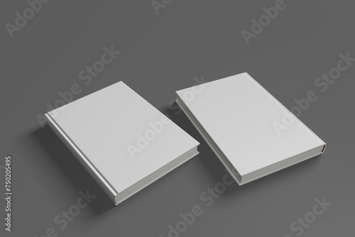 Tableau sur toile Realistic 3D book mockup illustration with 2 hard covers