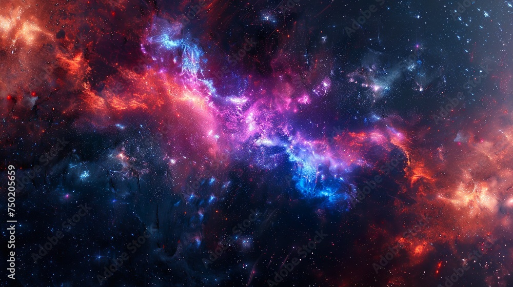 cinematic background made of stars and nebulas
