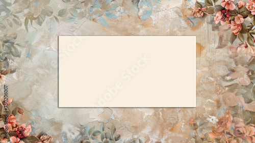 Art Nouveau style card with beautiful floral background with mockup for text, concept for Happy Labor Day greeting card