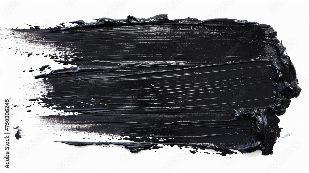 An artistic black brush stroke spread across a white canvas symbolizing boldness and simplicity An artistic black brush stroke spread across a white canvas symbolizing boldness and simplicity