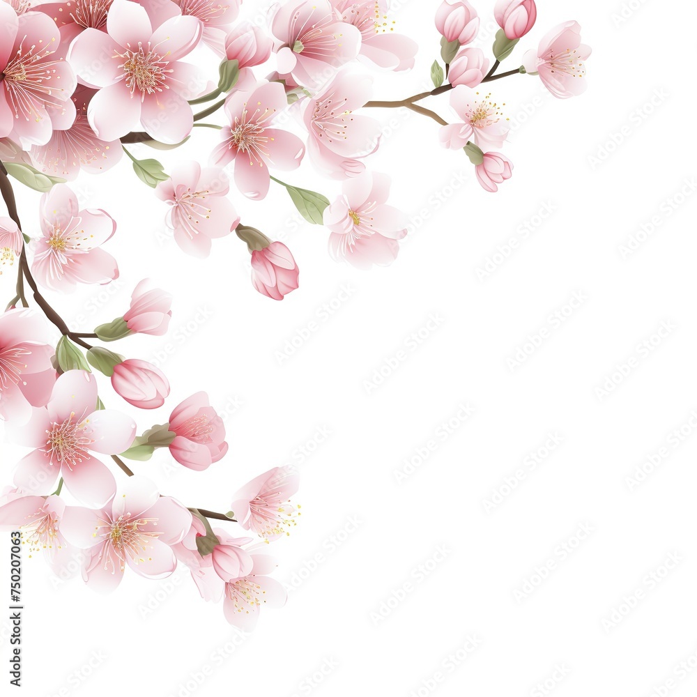 Cherry blossom background, Ai Generated