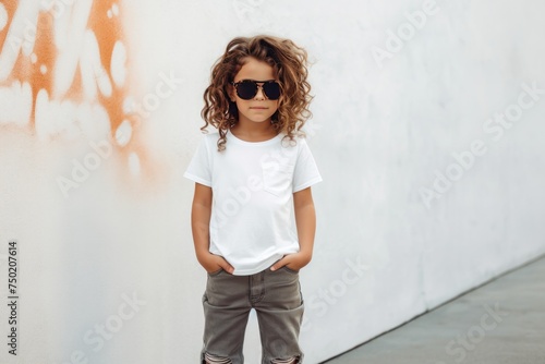 child wearing white t-shirt