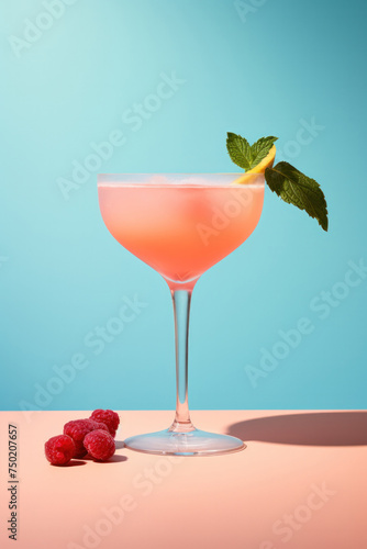 Minimalistic trendy photo of cocktail.
