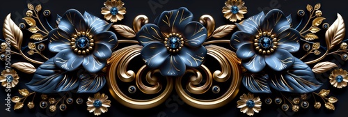 Golden Floral Ornamental Segment Separated, Background Images , Hd Wallpapers