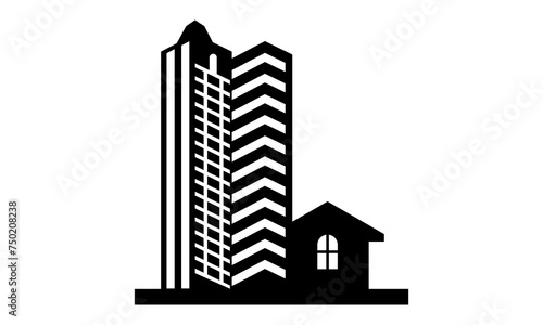 apartment and home building property vector logo