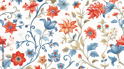 Floral seamless pattern. Flower background. Flourish