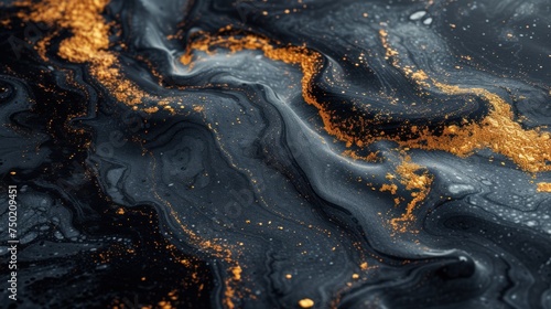  a close up of a black and gold surface with a lot of gold flecks on the top of the surface and a lot of black and gold flecks on the bottom of the surface.