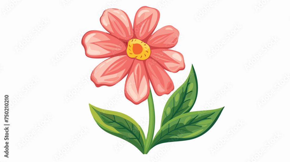 Flower floral icon image isolated on white backgroun