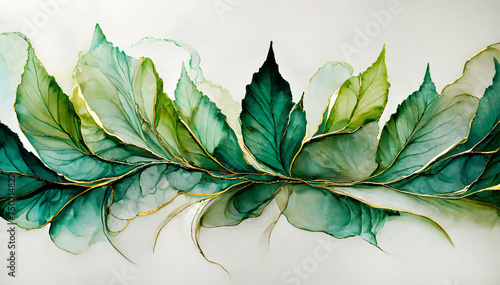 Abstrakcyjne tło, zielone liście