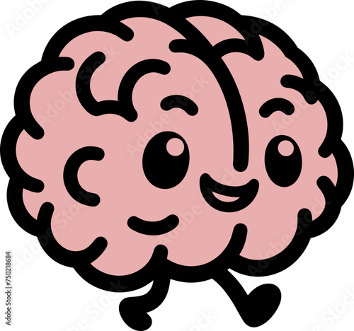 Cartoon Brain with Legs