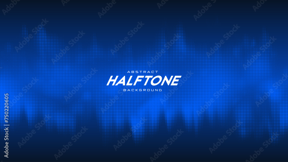 Abstract vector torn blue halftone sound wave. Scrathed dotted texture element. Abstract vector torn blue halftone sound wave. Scrathed dotted texture element.