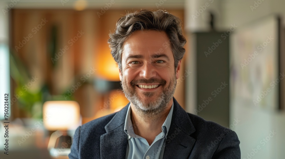 Obraz premium Smiling Man With Beard