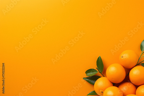 fresh orange fruits, Mandarian oranges, Space text, Free Space, top view, photo