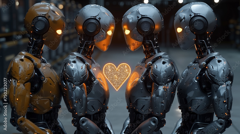 Head-to-head robots discover love Head-to-head robots discover love