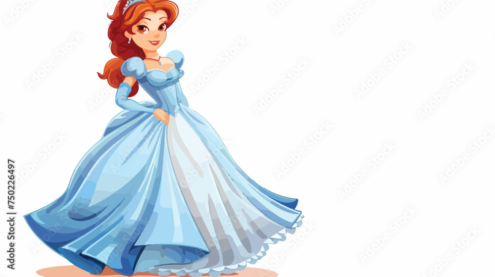 Rendering of a beautiful fairytale princess isolated