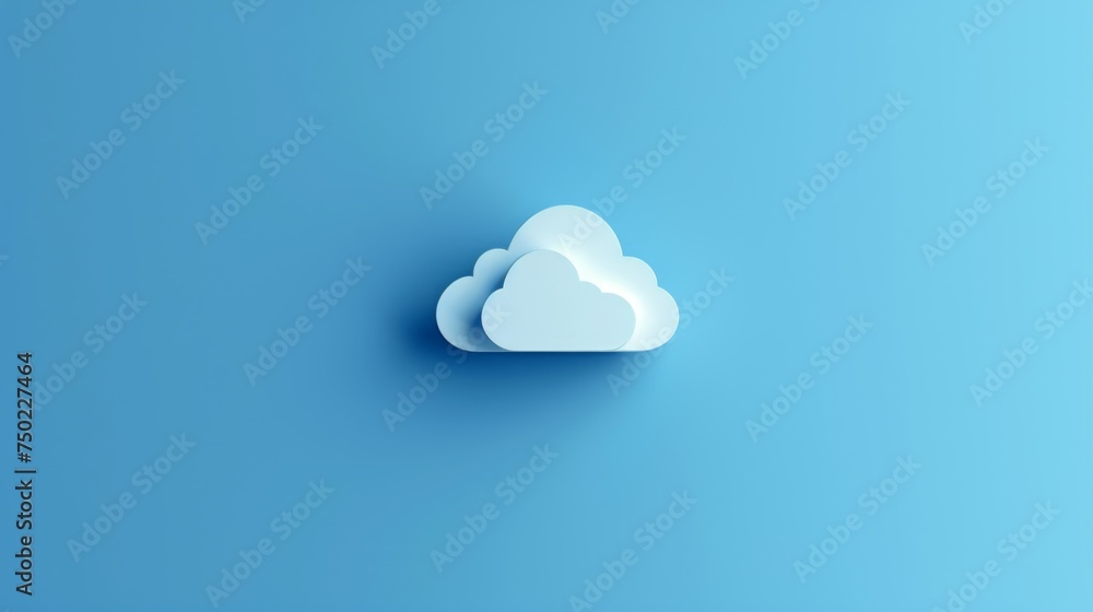Cloud Computing Simplicity - Minimalist White Cloud Icon - Seamless Data Integration Concept - Digital Storage Solution - Generative AI Cloud Computing Simplicity - Minimalist White Cloud Icon - Seamless Data Integration Concept - Digital Storage Solution - Generative AI
