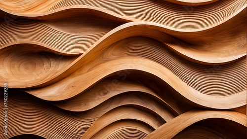 Wavy wooden texture with flowing lines and natural wood grain, showcasing organic design.