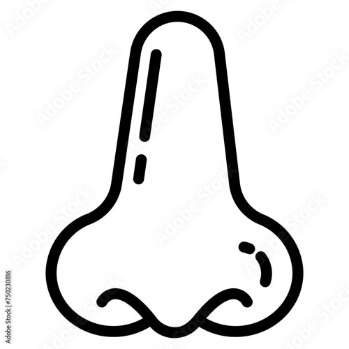 the smell of the icon vector. Thin sign. Isolated contour symbol illustration