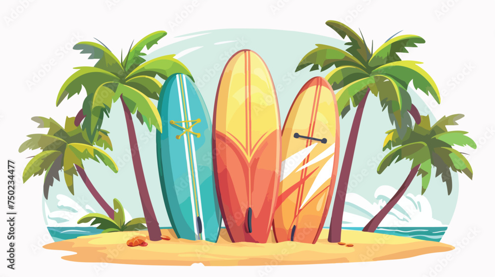 Vacation surf beach recreation game isolated vector