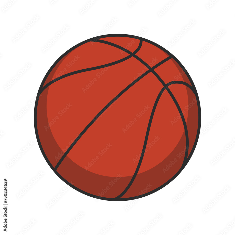 Basketball vector illustration isolated on white background