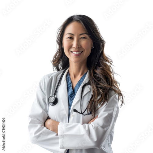 Asian medical consultant doctor physician in transparent background