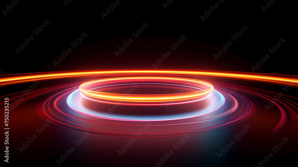 Looping 3D animation, abstract neon background Looping 3D animation, abstract neon background
