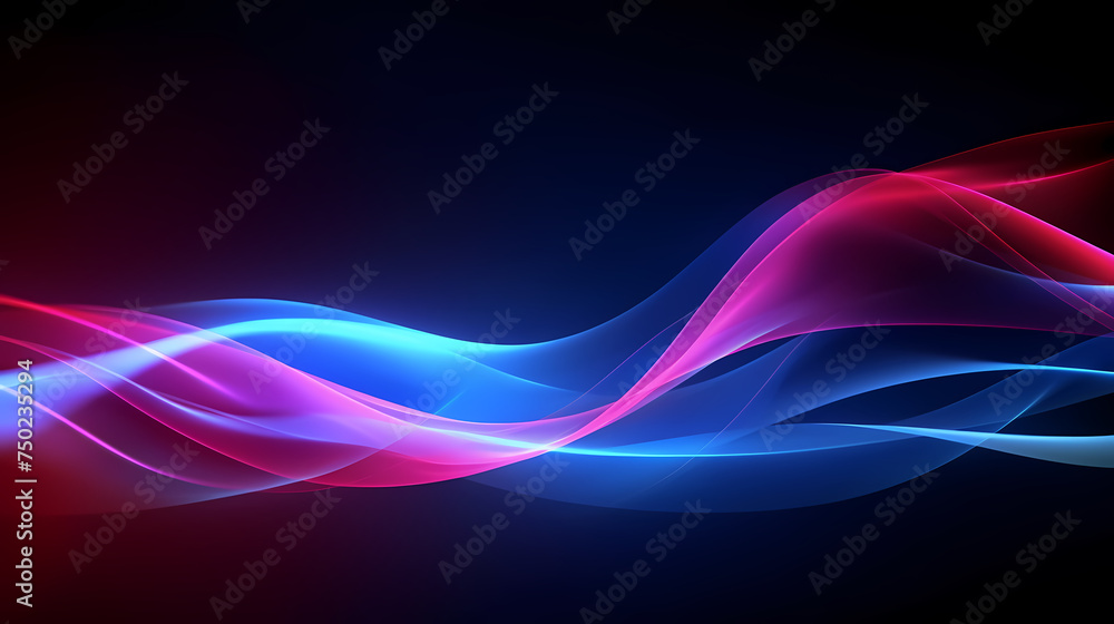 Naklejka premium Looping 3D animation, abstract neon background