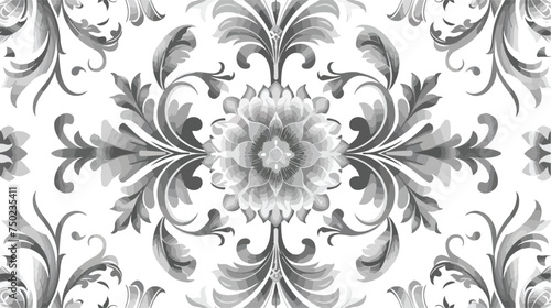 Wallpaper in the style of Baroque. Seamless vector b