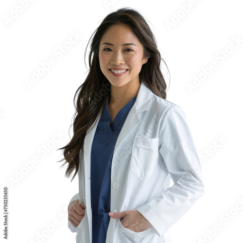 Asian medical consultant doctor physician in transparent background