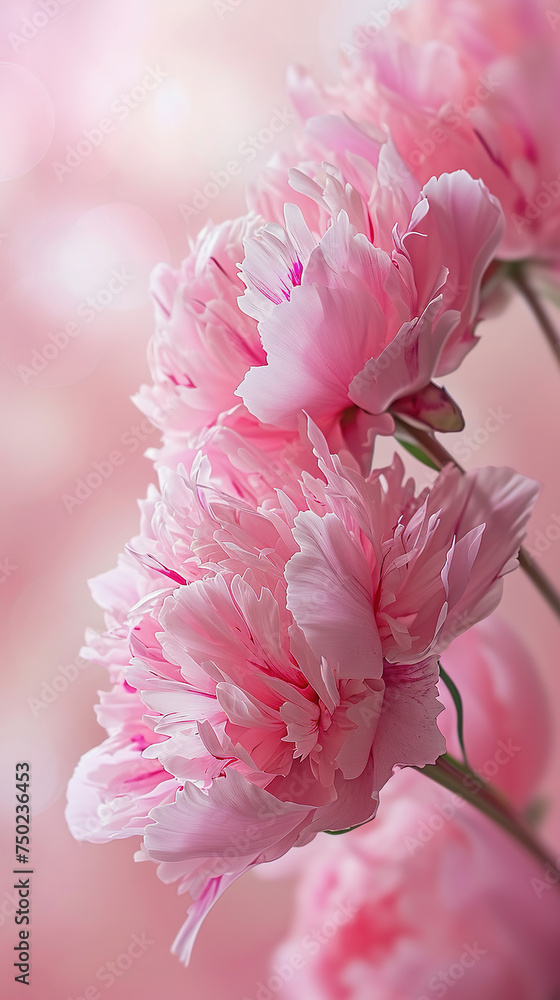 Peonies on soft, dreamy background copy space. Spring summer banner Peonies on soft, dreamy background copy space. Spring summer banner