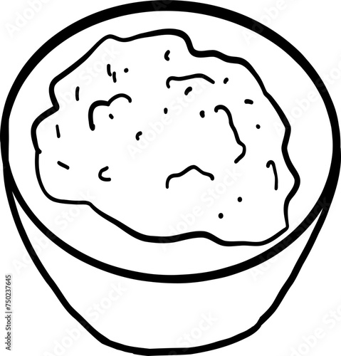 Maror. Jewish food. Hand drawn vector ink illustration. photo