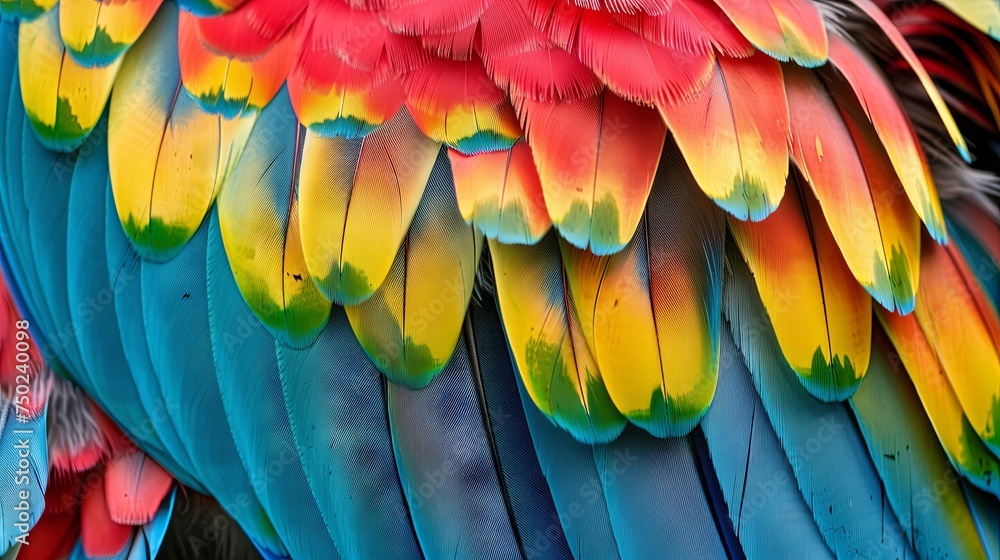 Fototapeta premium Birds different color feather texture wallpaper background