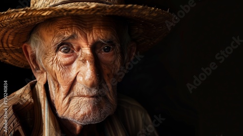 Sad depressed desperate grieving crying senior man with folded hands and tears eyes during trouble, life difficulties, depression and mental emotional problems © Adriana