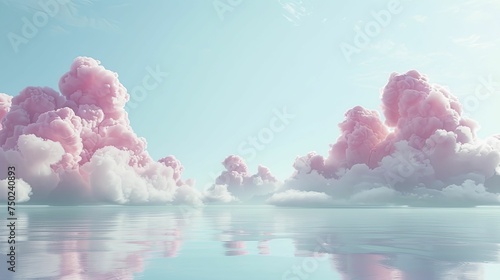 Dreamy pastel cloudscape, a whimsical backdrop for showcasing products in a dreamlike setting.