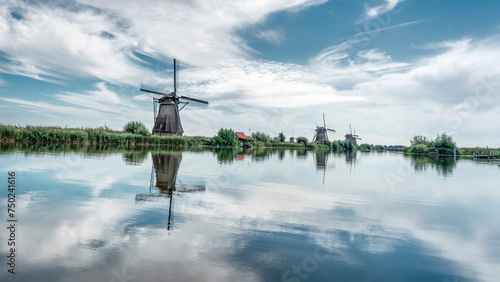 Windmill in a polder, The Netherlands