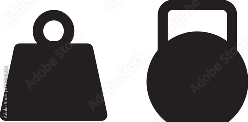 illustration of a weight icon for sports photo