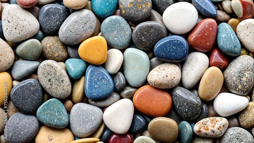a pile of variously colored stones, primarily shades of blue, red, green, and white. a pile of variously colored stones, primarily shades of blue, red, green, and white.