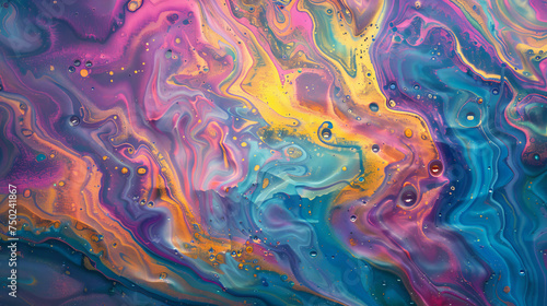 Vibrant swirls of pink, blue, and yellow create a mesmerizing abstract design, resembling a psychedelic experience © Daniel