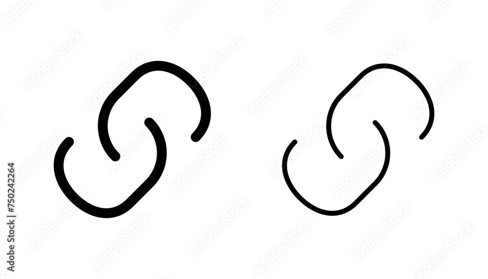 Link icon set. Hyperlink chain symbol. Link icon set. Hyperlink chain symbol.