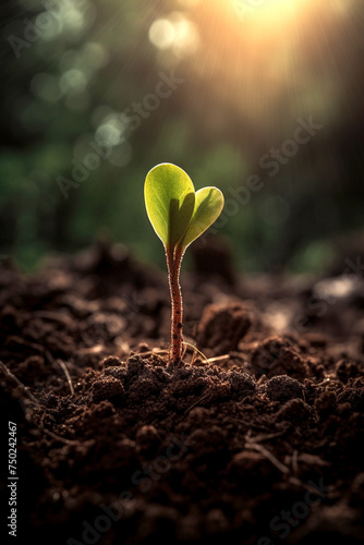 Sprout in the ground