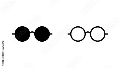 Glasses icon set. Glasses vector icon