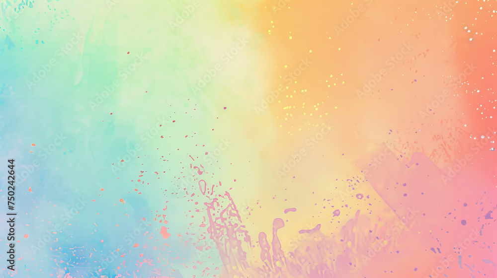 This image features a soft pastel rainbow gradient creating a peaceful and dreamlike abstract