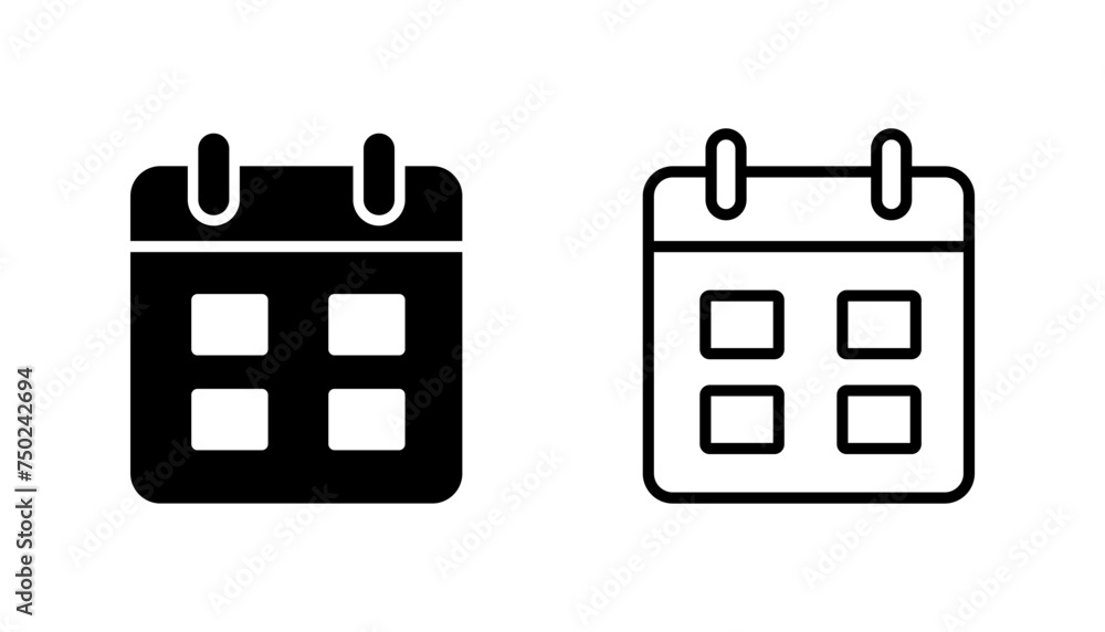 Calendar icon set. Calender symbol. calendar vector icon Calendar icon set. Calender symbol. calendar vector icon