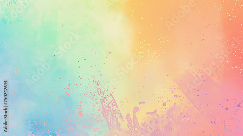 This image features a soft pastel rainbow gradient creating a peaceful and dreamlike abstract